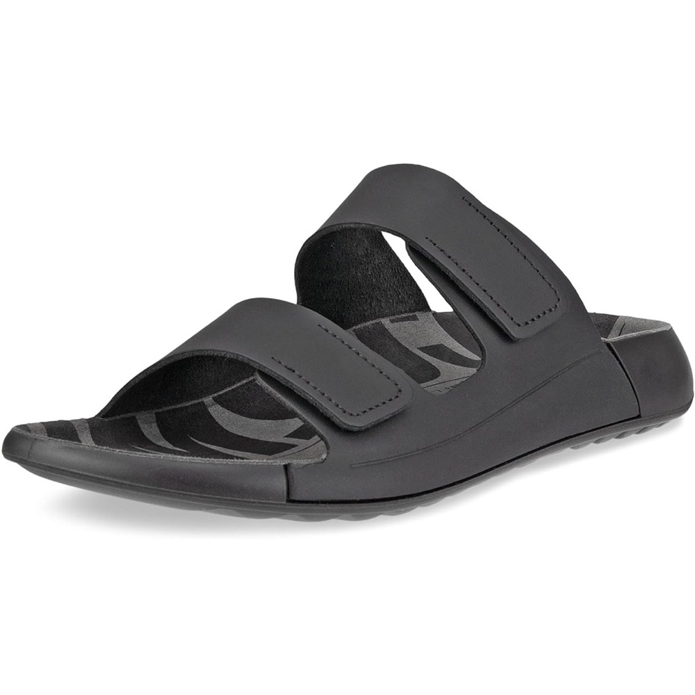 Ecco Women’s Cozmo Two Band Slide Sandal in Black Size 9-9.5